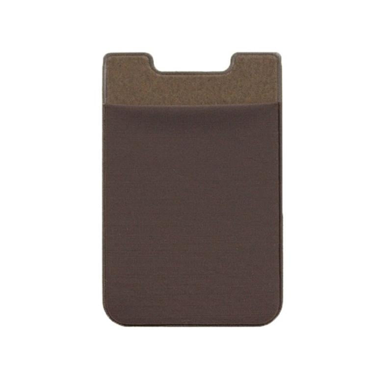 V562-J1035535850DBT-202503280246-00 Lycra Phone Card Holder Stretch Back Sticker Wallet For Cards Bus Pass Bank Fits Most Phones - Brown - Image 1