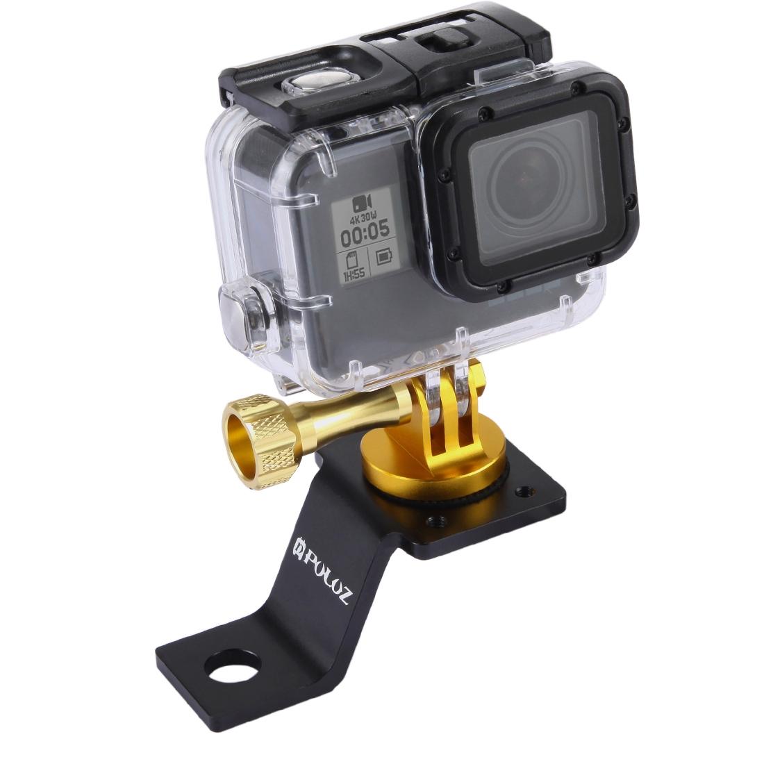 V562-J411UP-221863-00 Universal Motorcycle Mount for Action Cameras - Gold - Image 1