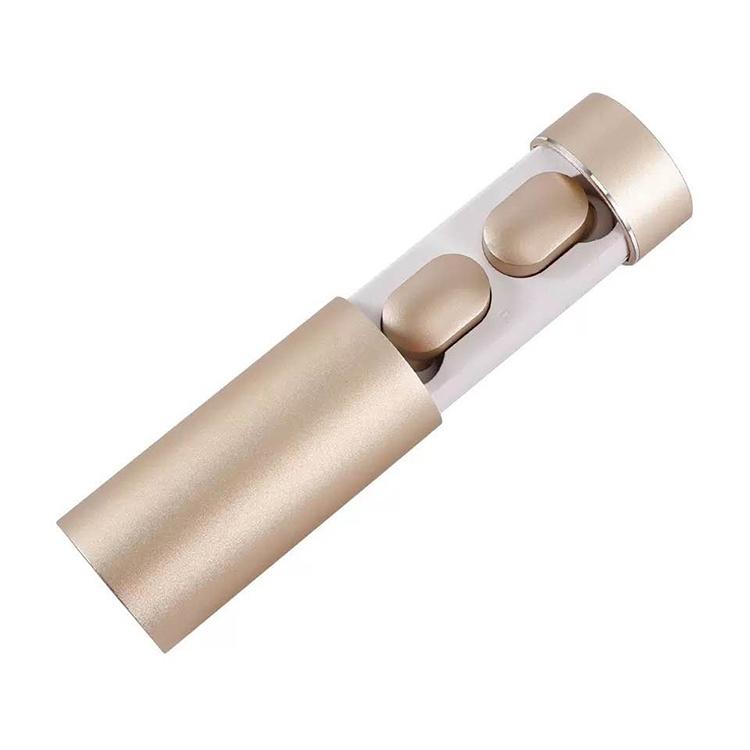 V562-J4681D6PI-202505231812-00 Wireless Touch Bluetooth Headset with Smart Magnetic Charging - Automatic Pairing - Gold - Image 1