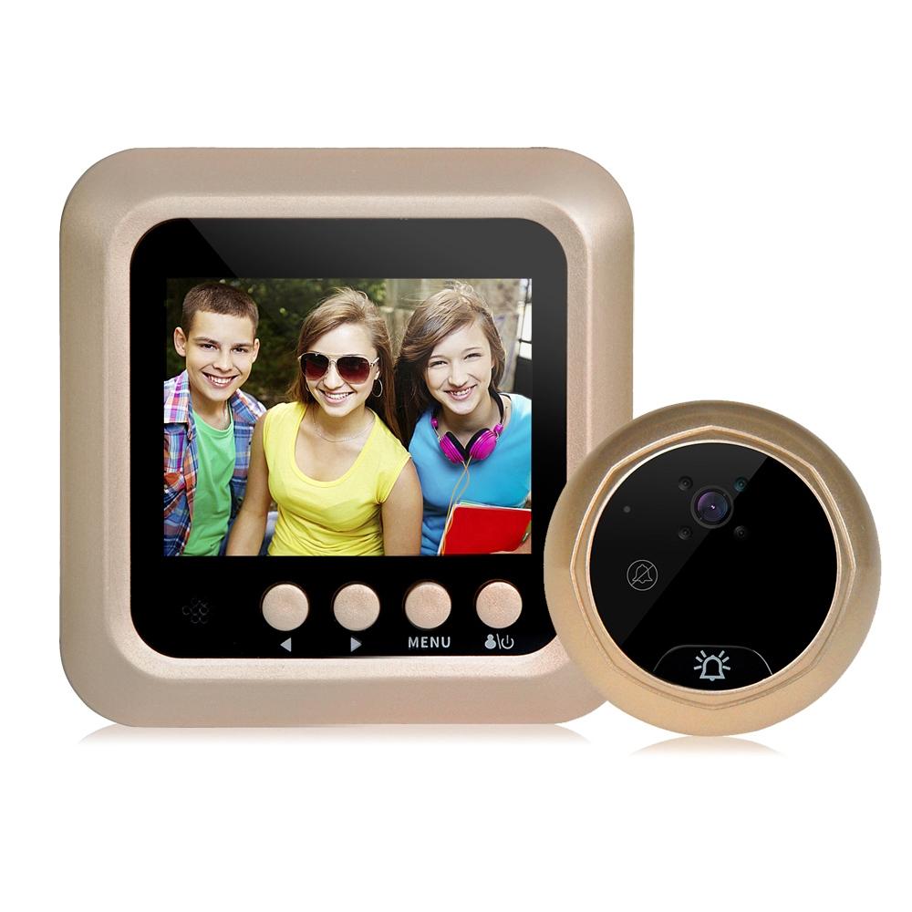 V562-J5521SCA-202505231506-00 2.4 Screen 2.0Mp Security Camera With Night Vision And Video Recording - No Disturb Peephole Viewer - Gold - Image 1