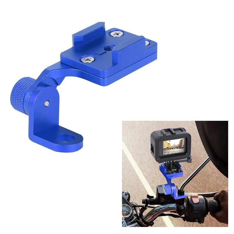 V562-L0021ATOM-202506181714-00 Universal Motorcycle Phone Bracket for Action Cameras - Blue - Image 1