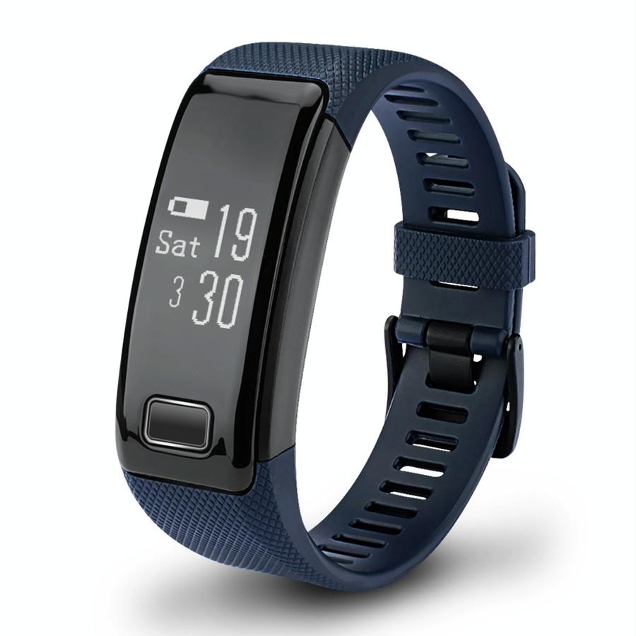 V562-L9978AW-202504252137-00 Smart Oled Bracelet - Waterproof Pedometer Bp Hr Blood Oxygen - Android / Ios - Blue - Image 1