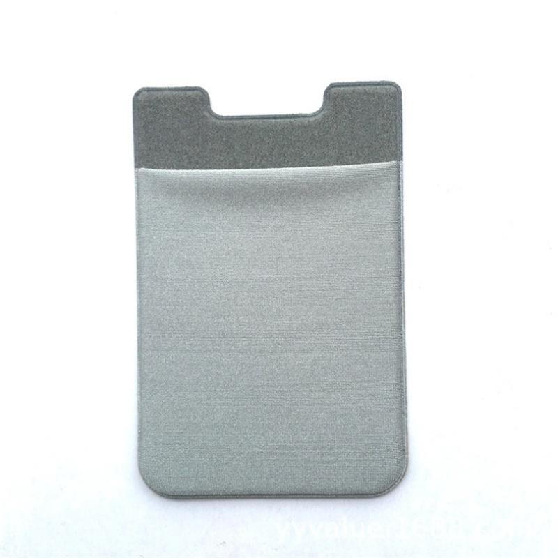 V562-N1035535850DBT-202503280246-00 Lycra Phone Card Holder Stretch Back Sticker Wallet For Cards Bus Pass Bank Fits Most Phones - Gray - Image 1