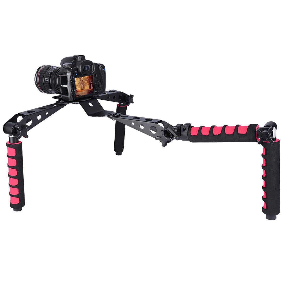 V562-R1324ACD-202502212030-00 Multifunctional Camera Shoulder Mount For Dslr / Video Camera With Red Handles - Image 1