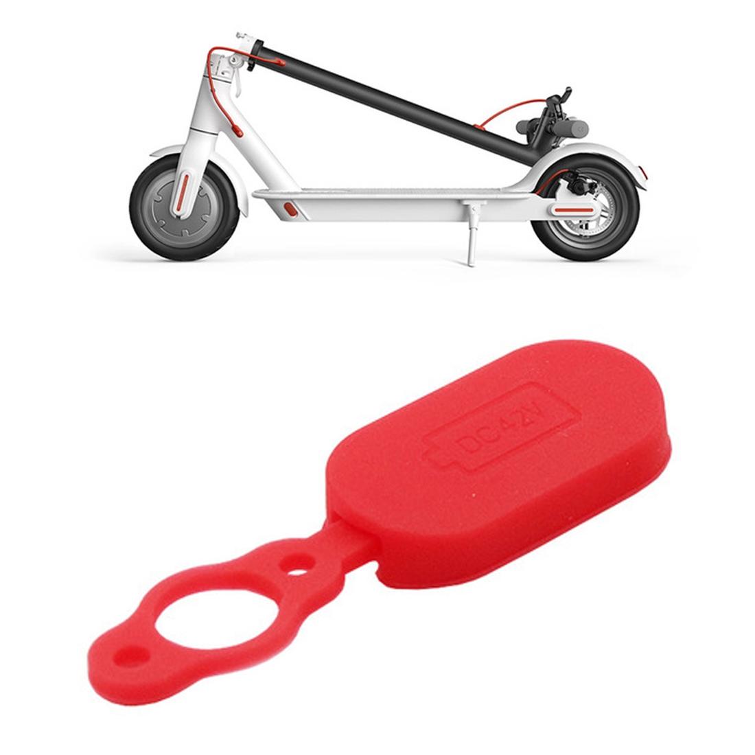 V562-R1761GO-202505262126-00 4-pack Silicone Charging Port Covers for Xiaomi Mijia M365 Electric Scooter - Red - Image 1