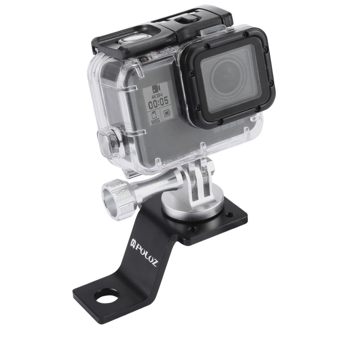 V562-S411UP-221859-00 Universal Motorcycle Mount for Action Cameras - Silver - Image 1