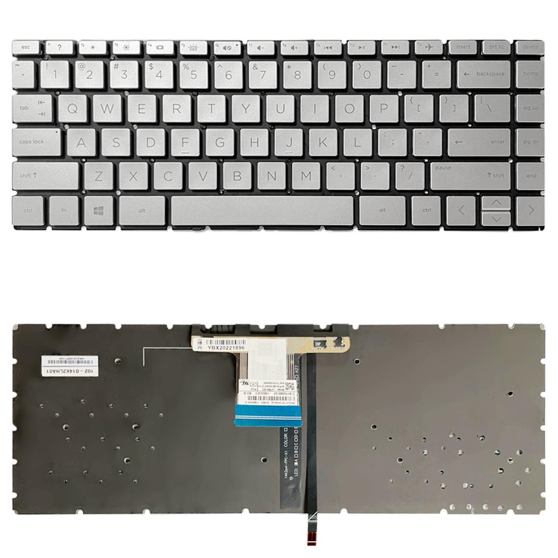 V562-S4485SPS-202502271952-00 Backlit us Keyboard for Hp Pavilion X360 14 Laptops - Silver - Image 1