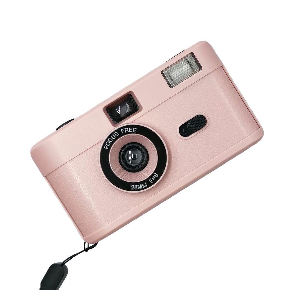 V562-U1055123060DBT-202502241415-00 Retro Manual Reusable Film Camera for Kids - no Film - Pink - Image 1