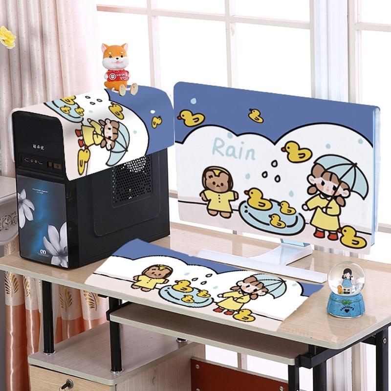 V562-U504098100ADE-202502272045-00 32 Inch Dust-proof Cover for Desktop Computer Lcd Monitor - Little Yellow Duck - Image 1