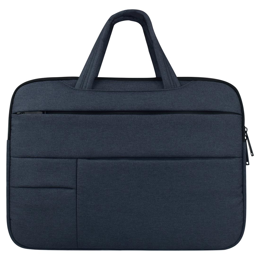 V562-VN3756CH-202502282031-00 15.6 Inch Laptop Tablet Bag with Multiple Pockets and Soft Oxford Cloth Handle - Navy Blue - Image 1