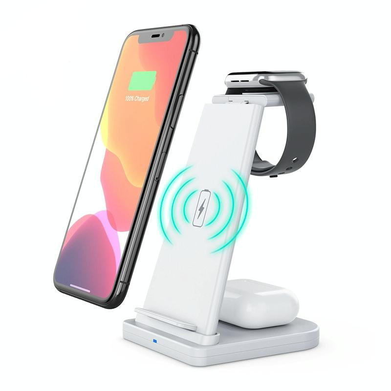 V562-W2170G8PI-202504212117-00 3 In 1 Foldable Charging Stand For Iphones Apple Watch And Airpods - White - Image 1