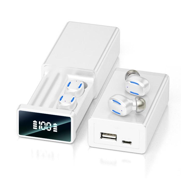 V562-W3393D6PI-202505261805-00 Wireless Bluetooth Earphones with Magnetic Charging Box - White - Image 1