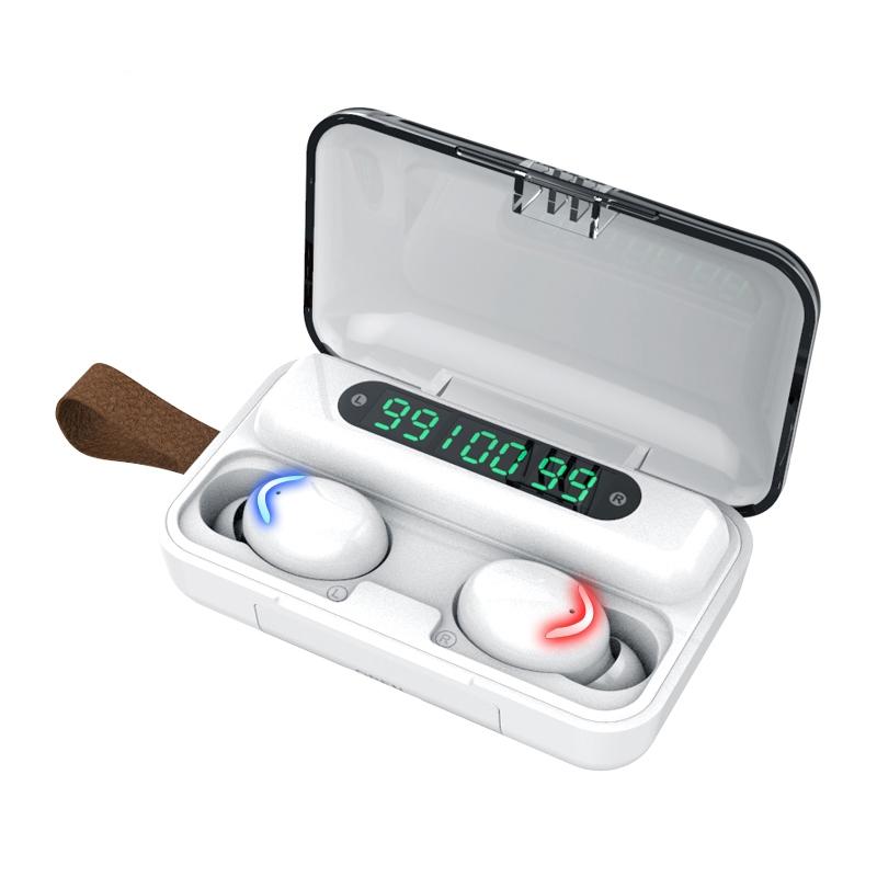 V562-W4332SXPI-202505261737-00 Three-screen Bluetooth Earphone with Noise Reduction and Hand Strap - White - Image 1