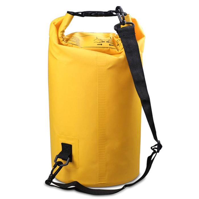 V562-Y5985GO-202504251753-00 Waterproof Double Shoulder Bag Dry Sack 20L Capacity - Yellow - Image 1