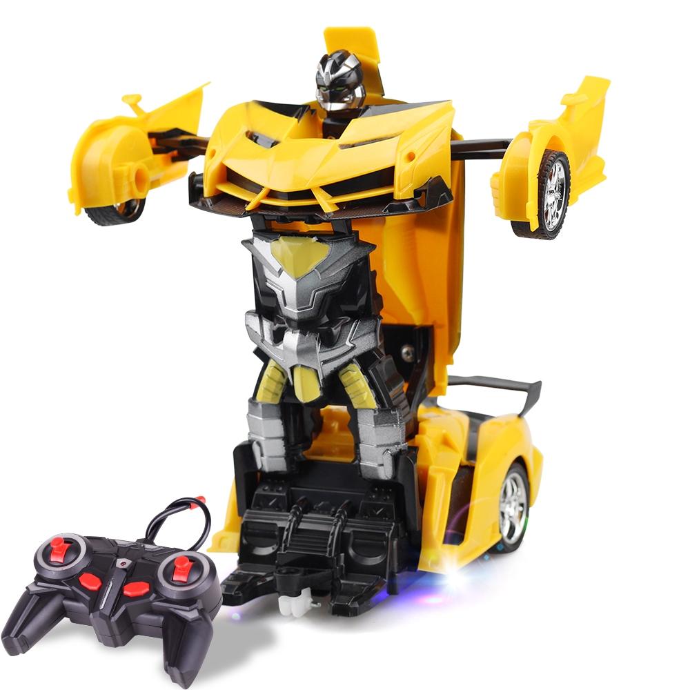 V562-Y9510THC-202504291311-00 Remote-controlled Deformable Toy Car - 4 Channels - Yellow - Image 1