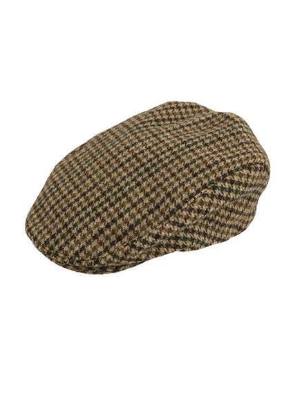 V563-1-3038-BROWN-XL-174535-00 DENTS Abraham Moon Tweed Flat Cap Wool Ivy Hat Driving Cabbie Quilted 1-3038 - Brown - X-Large - Image 1