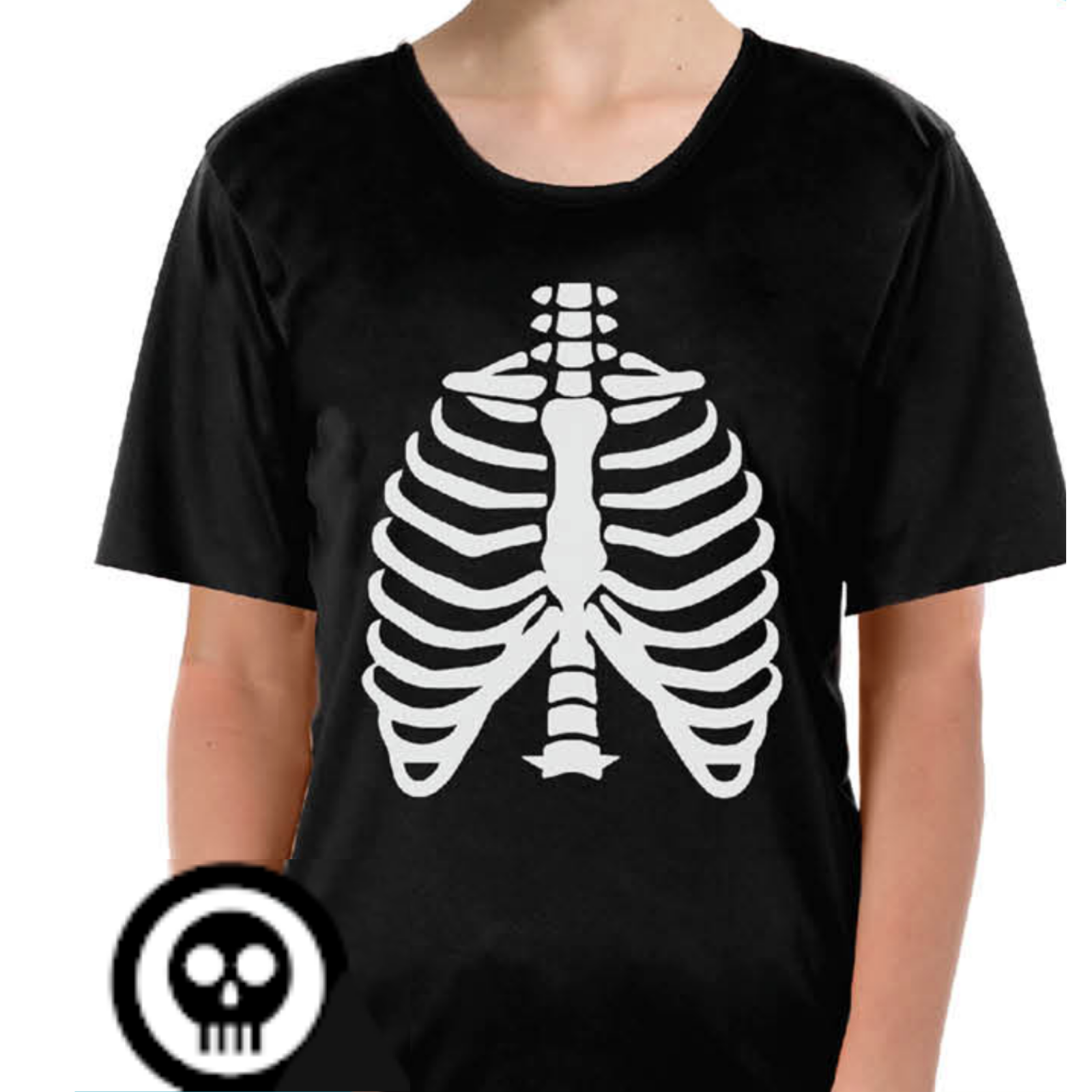 V563-12162-02-202503052120-00 Adult Mens Womens Skeleton T Shirt Top Day Of The Dead Halloween Bones - M - Image 1