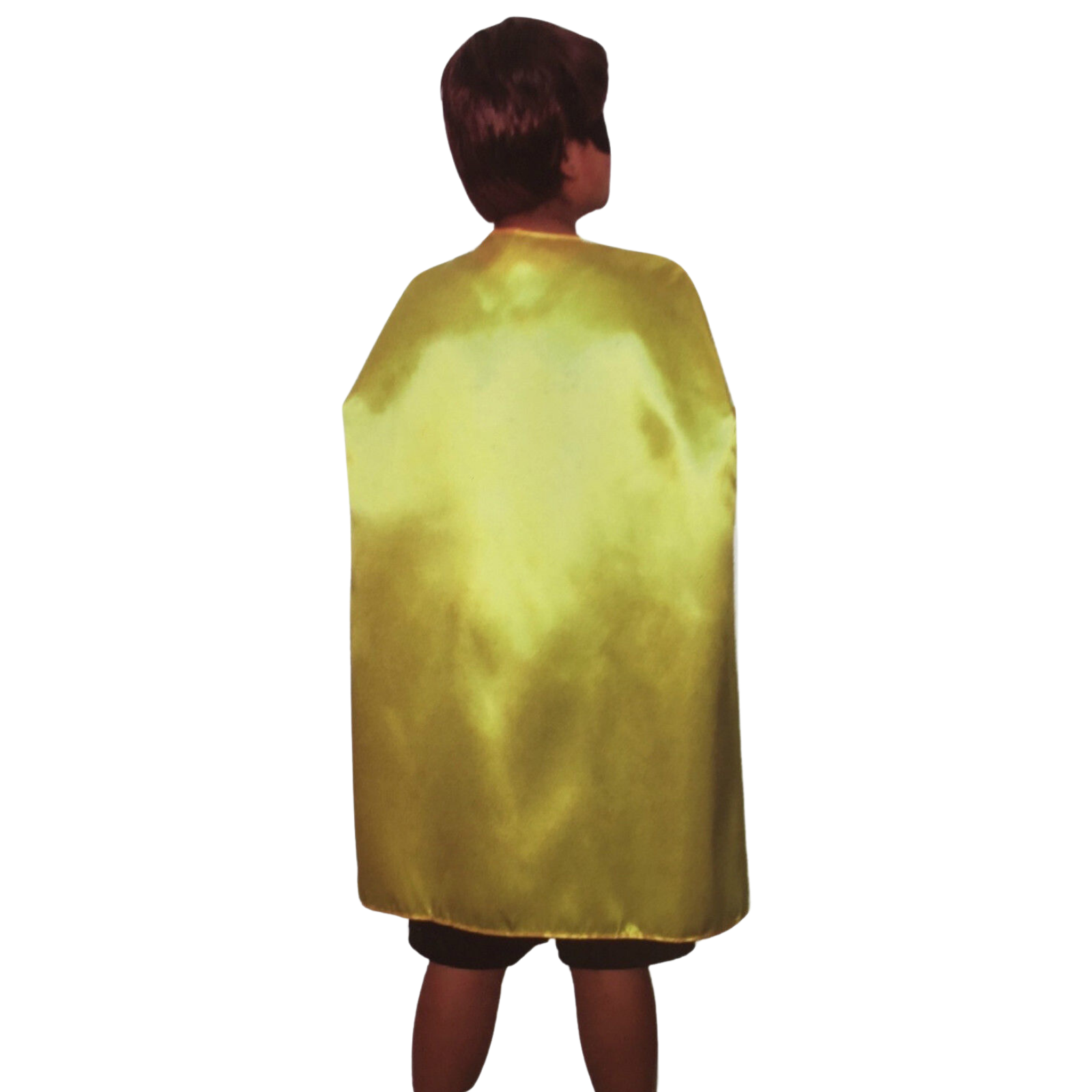 V563-12180-YLW-185058-00 MEDIUM CAPE Kids Childrens Party Costume Vampire Halloween Coat School Team - Yellow - Image 1