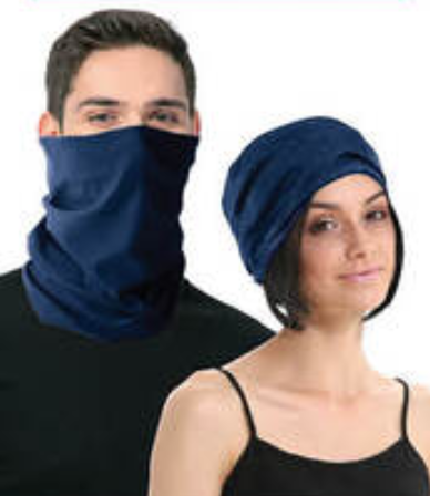 V563-14775-NAVY-202503051958-00 Seamless Tube Bandana Head Scarf Face Cover Mask Gaiter Ski Snow in Navy - Image 1