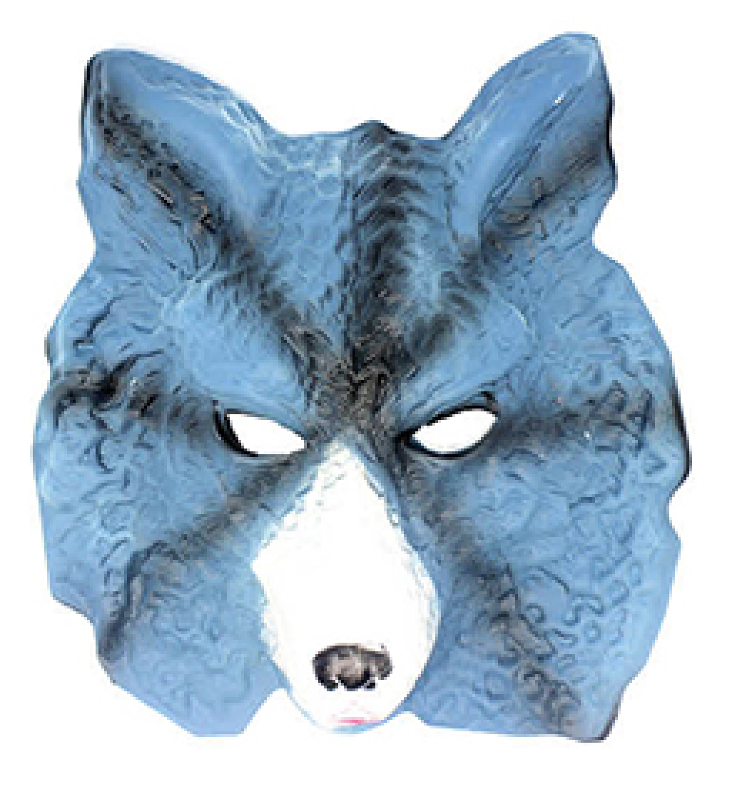 V563-17600-WOLF2-184246-00 Animal Head Face Mask Halloween Costume Party Toys Adult Kids - Wolf - Image 1