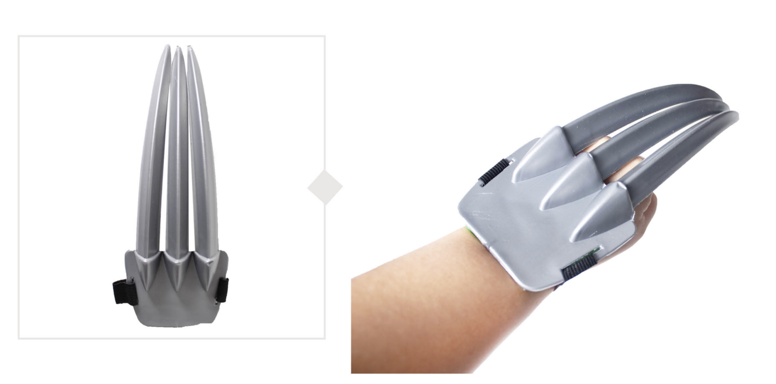 V563-18079-184710-00 1x X-Men Wolverine Claws Action Figure Toy Plastic Hand Accessory Party Halloween - Image 1