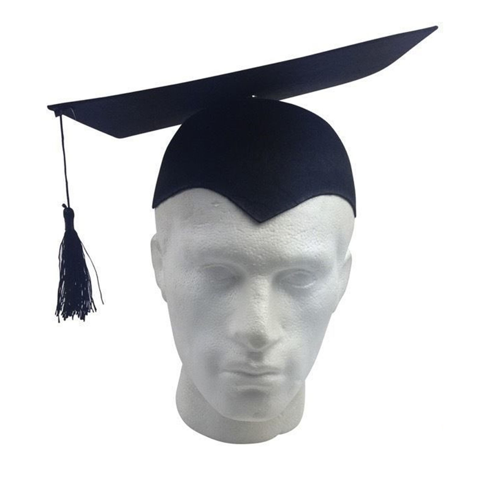V563-21410-184672-00 GRADUATION HAT Mortar Board Graduate Bachelor Academic Cap School - Black - Image 1