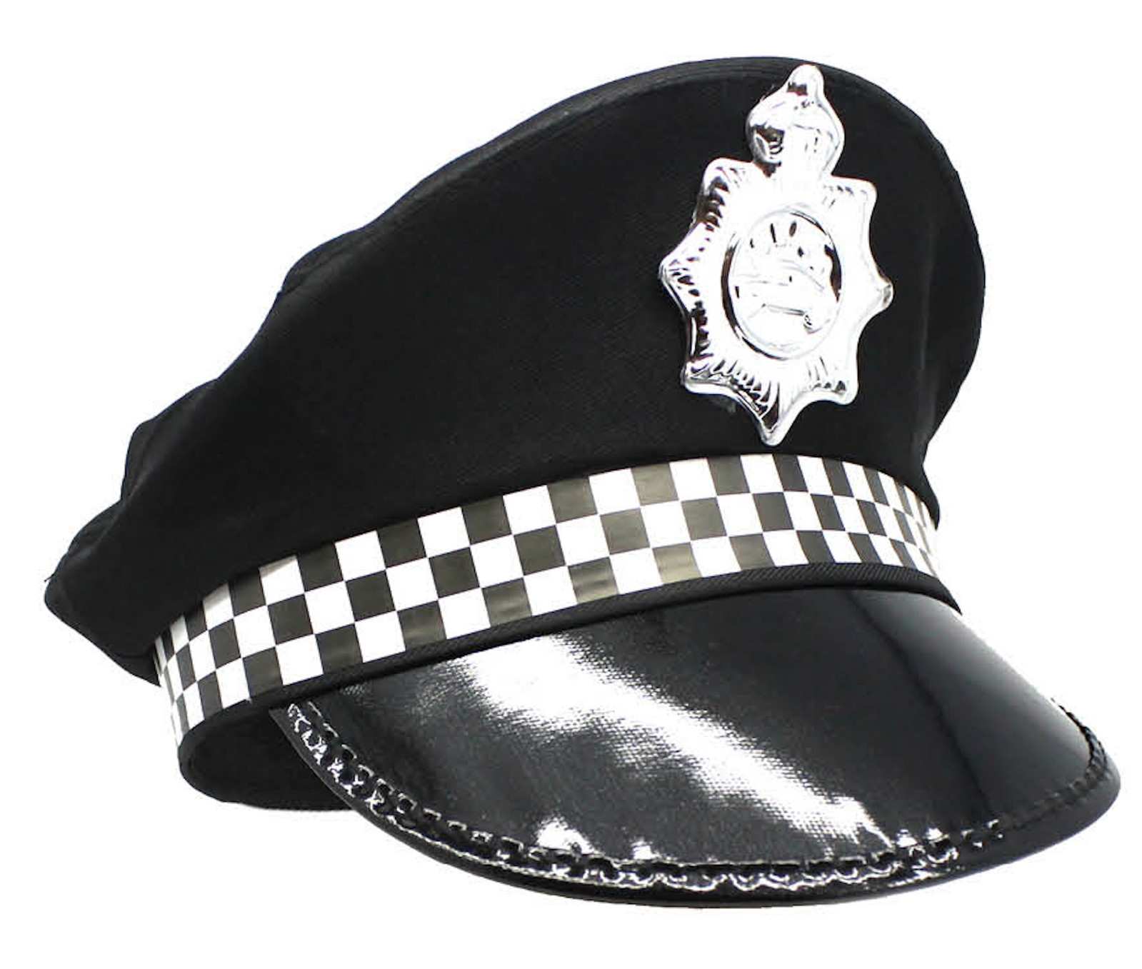 V563-21800-01-184893-00 Police Officer Hat Pilot Cop Costume Party Cap Halloween Book Week - Black - Image 1
