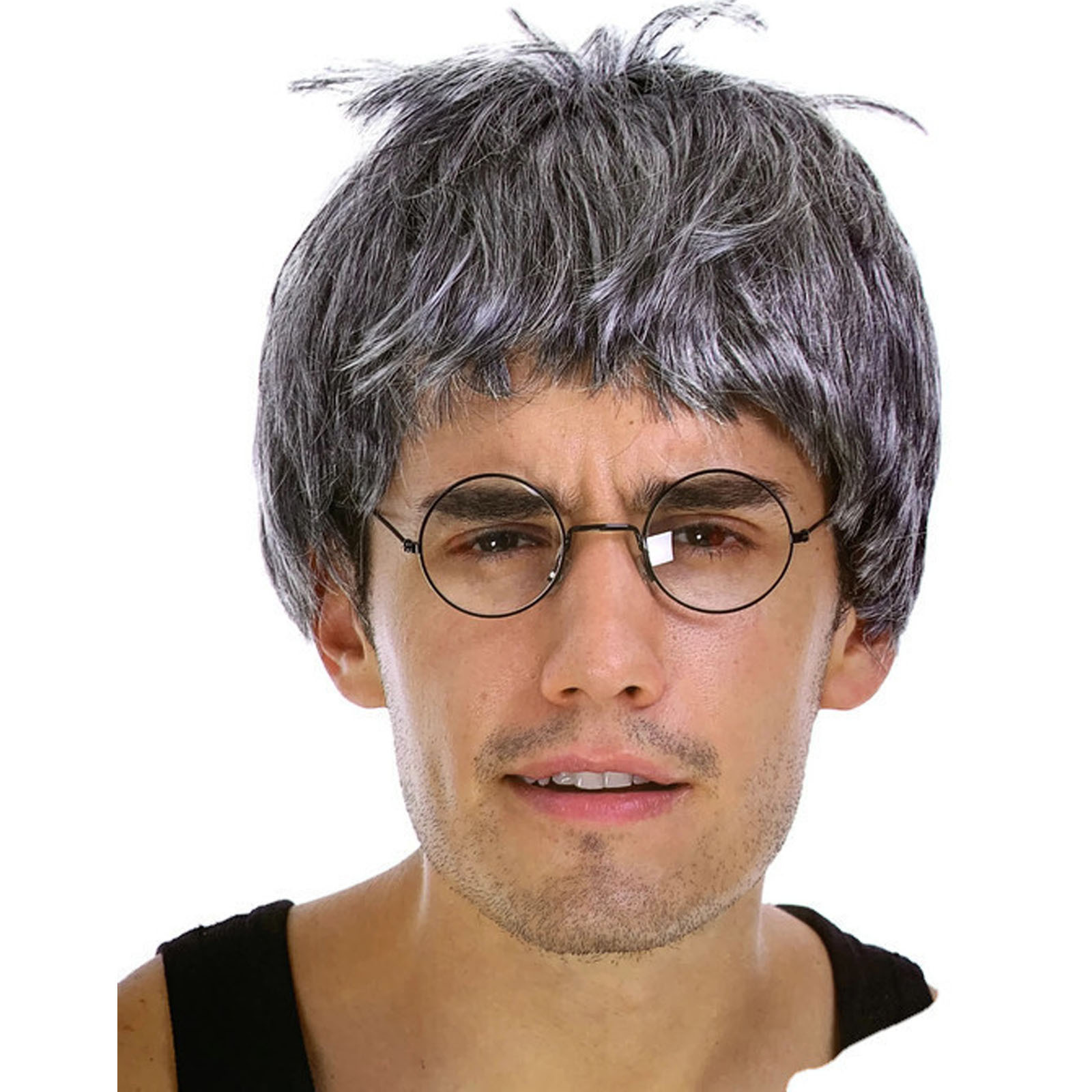 V563-22640-202503051525-00 Grandpa Wig Grey Old Man Costume Party Halloween Book Week Professor - Image 1