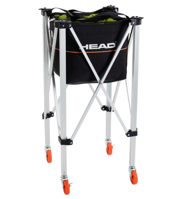 V563-287256-TENNIS-150378-00 Head Ball Trolley 120 Balls Coaching Teaching Basket Cart Training Foldable - Image 1
