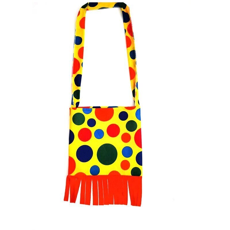 V563-3044-184457-00 Clown Bag Rainbow Spots Circus Jester Carnival Mardi Gras LGBT Costume Party - Image 1