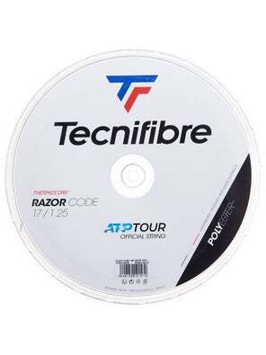 V563-3490150191579-150122-00 Tecnifibre Razor Code Tennis String Reel 1.25mm 17 Gauge 200m Coil - White Strings - Image 1
