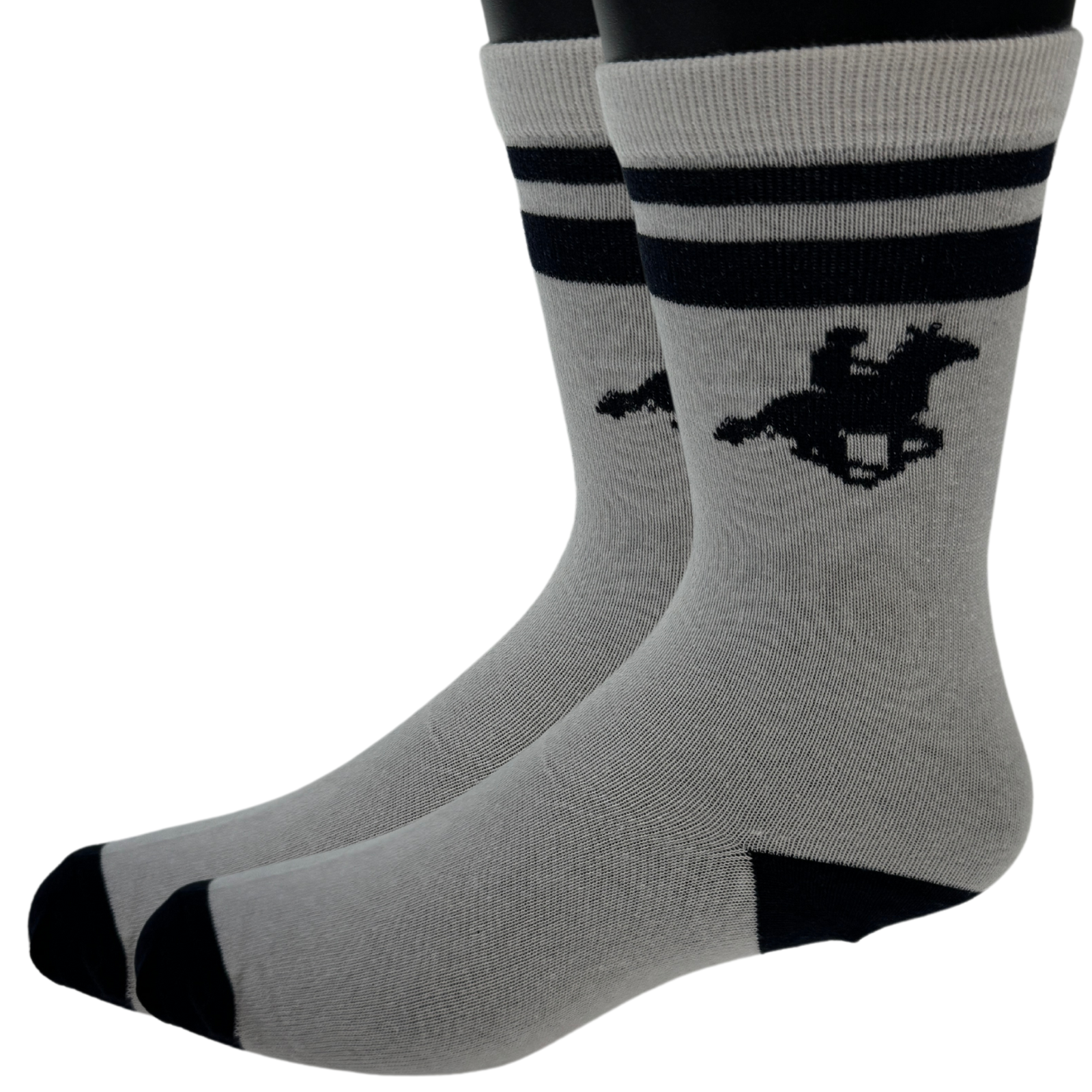V563-410115_2110-WHTNVY-43_46-202503051840-00 U.S. Polo Assn. Livergy Mens Crew Socks - White/Navy - 1 Pack of 3 Pairs - EU 43-46 - Image 1