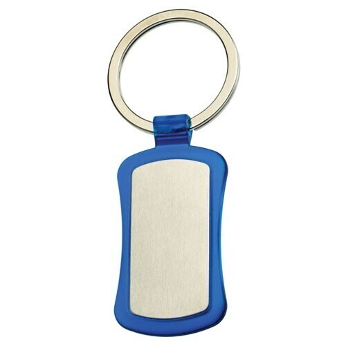 V563-65_002-173162-00 Duo Key Tag Key Ring Keyring School Bag Badge - Blue - Image 1