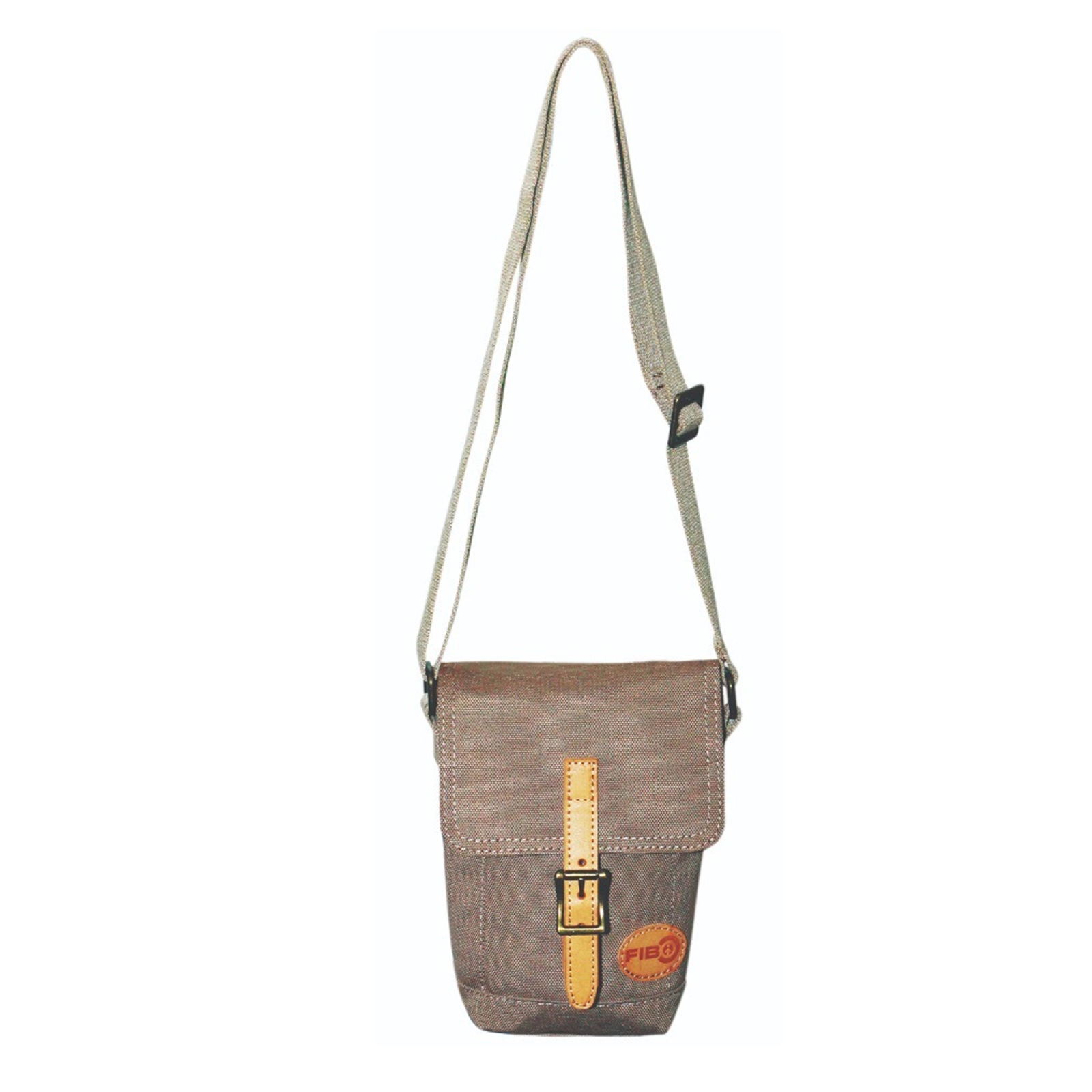 V563-A1308C-SAND-149848-00 FIB Water Resistant Small Shoulder Canvas Bag w Adjustable Shoulder Strap - Sand - Image 1