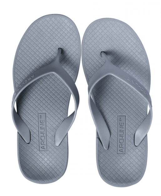 V563-ARCH011111-40-202503051415-00 ARCHLINE Orthotic Flip Flops Thongs Arch Support Shoes Footwear - Grey - EUR 40 - Image 1
