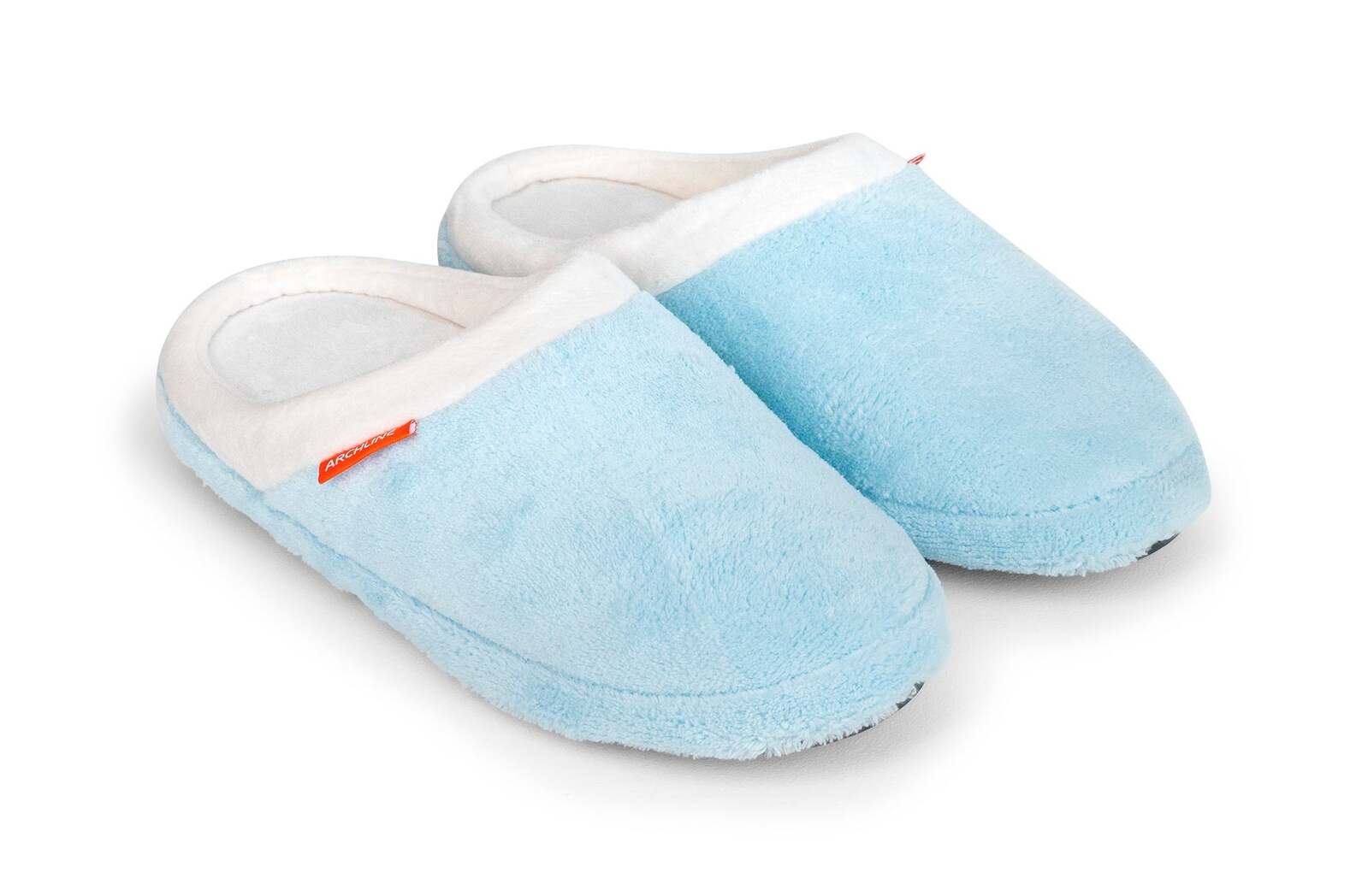 V563-AS602-37-202503051535-00 ARCHLINE Orthotic Slippers Slip On Arch Scuffs Pain Relief Moccasins - Baby Blue - EU 37 - Image 1