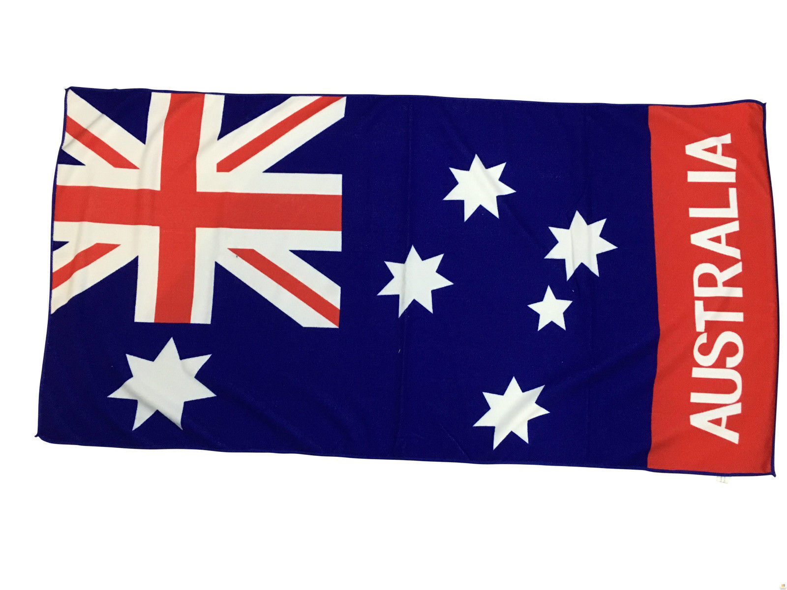 V563-AUSTRALIAFLAG-BLUE-202503051616-00 AUSTRALIA FLAG BEACH TOWEL Souvenir Australian Day 150cm x 75cm - Image 1
