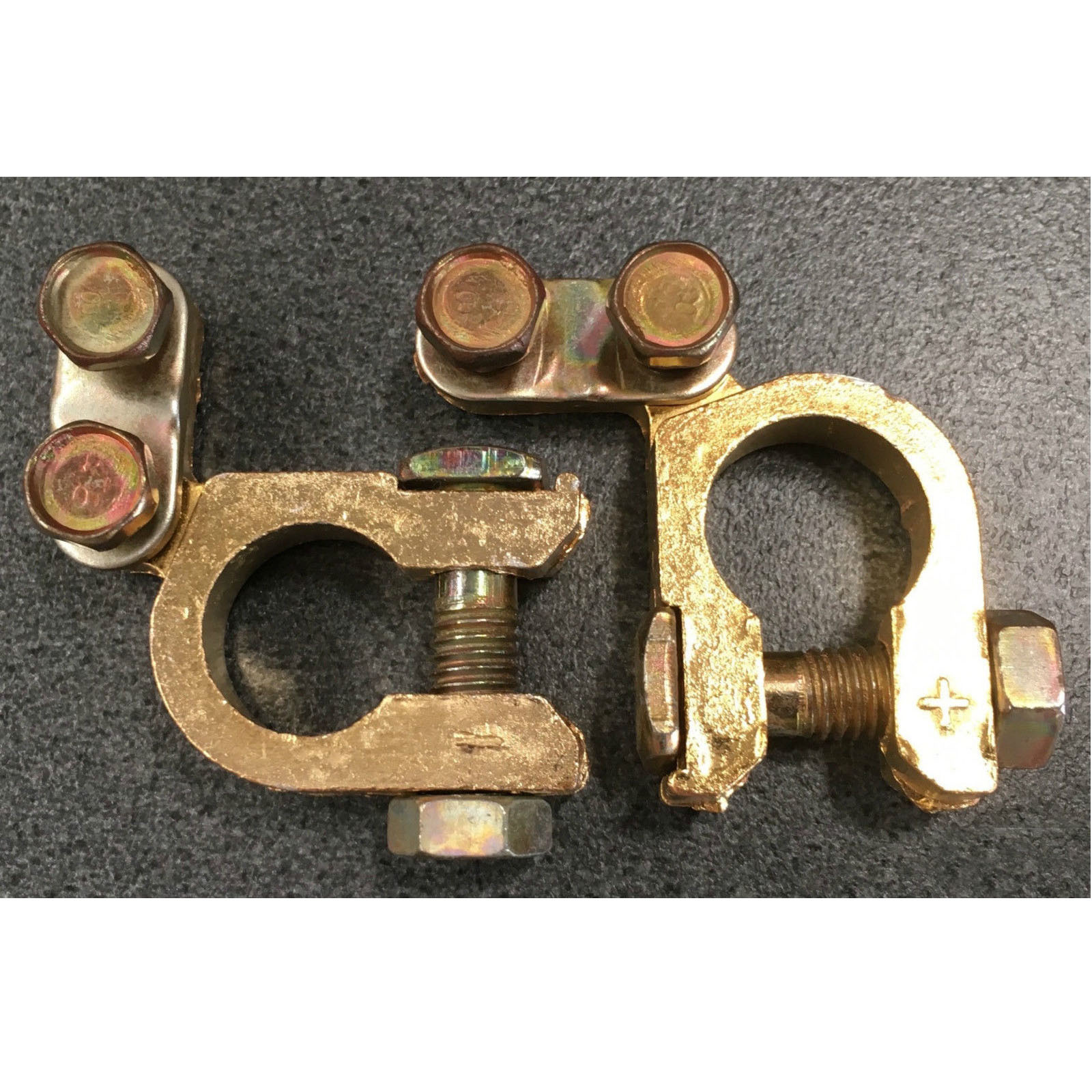 V563-BATTERYTERMINAL-1PK-204916-00 2pcs Battery Terminal Clamp Replacement Clips Brass Connector Auto Car Durable - Image 1