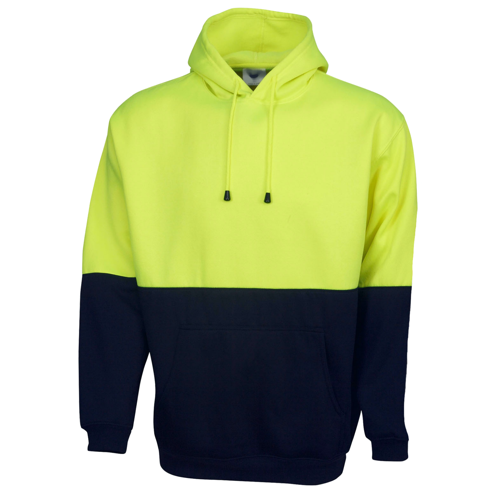 V563-BR-FLECHDIE-YLW-3XL-202503051520-00 HI VIS POLAR FLEECE HOODIE Jumper Safety Workwear Fleecy Jacket Unisex - Yellow - 3XL - Image 1