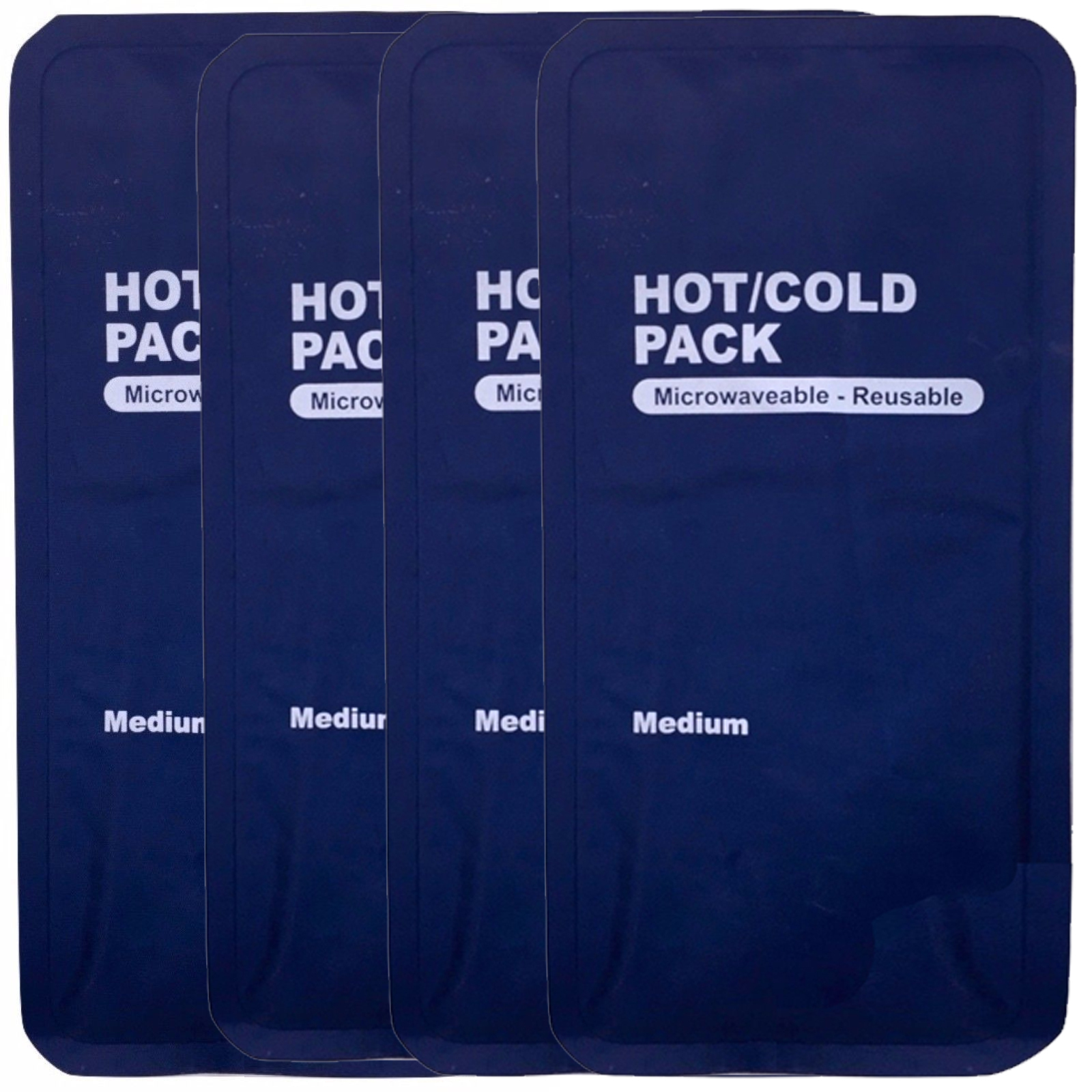 V563-BR-HOTCOLDPACK-4-205131-00 4x HOT COLD PACK First Aid Reusable Ice Heat Gel Packs Microwaveable Relief Bulk - Image 1