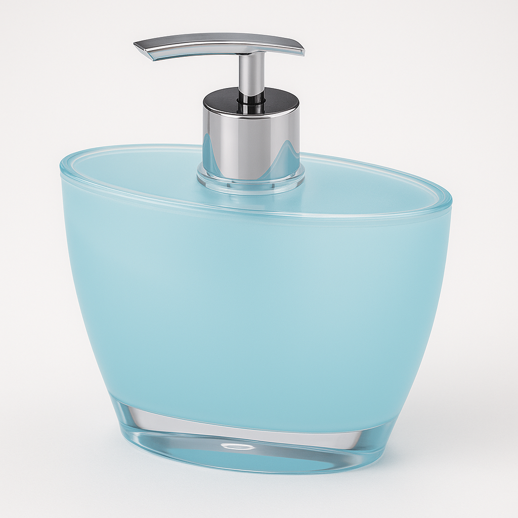 V563-CHB5140SN-BLUE-202506190452-00 Oval Hand Pump Soap & Lotion Dispenser Empty Bottle in Blue - Image 1