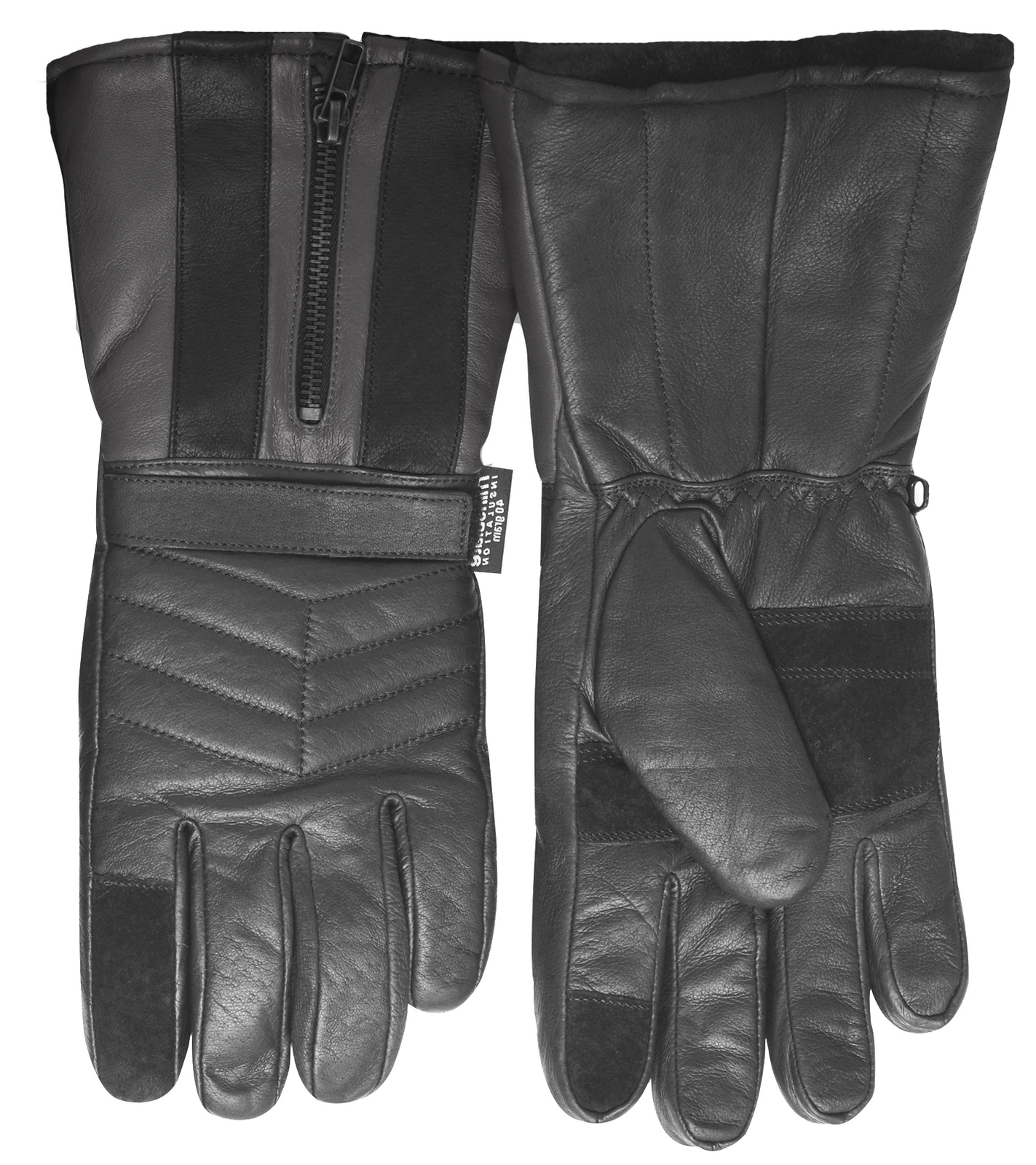 V563-DENTS-75-0014-BLK-L-202502241932-00 3M Winter Motorbike Bike Waterproof Gloves Leather Motor Bicycle Motorcycle - Black - L - Image 1