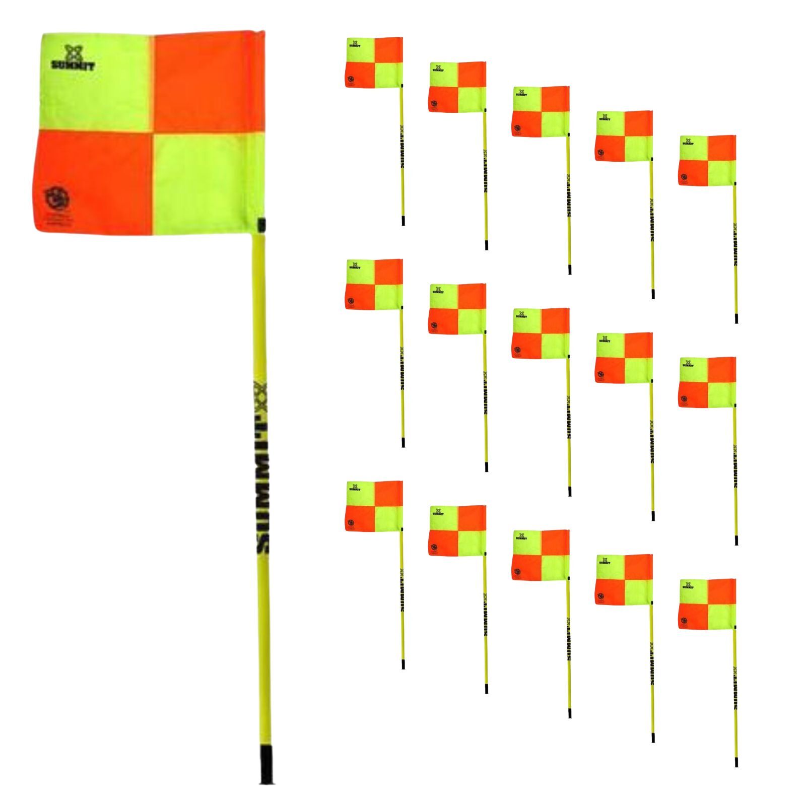 V563-FFAC1800_4X-202503051421-00 Soccer Corner Flag 150cm x 2.5cm FFA Approved Football - Pack of 16 w Removable Spike - Image 1