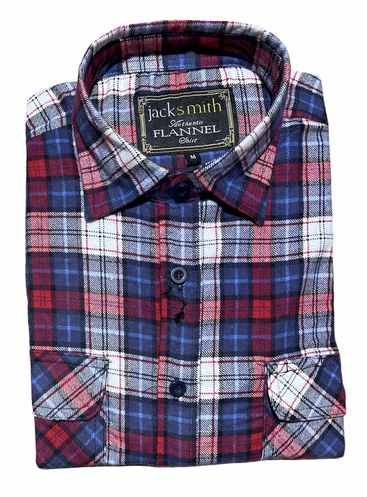 V563-FS-HP21-49-3XL-202503051820-00 Mens Flannelette Long Sleeve Pullover Shirt 100% Cotton Flannel - Half Placket - 3XL - Image 1