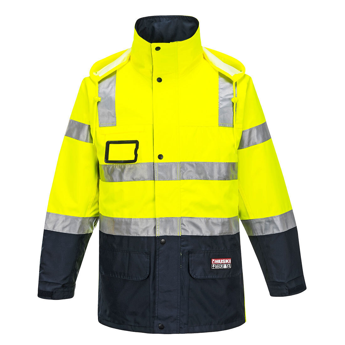 V563-HUSKI-918095-L102CM-202503051920-00 HUSKI Transit Hi Vis Waterproof Jacket Industrial Workwear Reflective UPF 50+ - Yellow - L (102cm) - Image 1