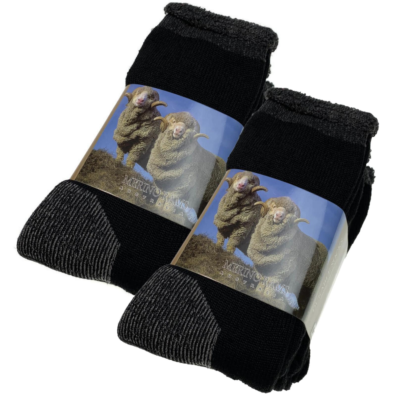 V563-MERINOSOCKS-11_14-2PK-202503051520-00 6 Pairs Heavy Duty Merino Wool Work Socks Extra Thick Cushion (Size 11-14) - Image 1