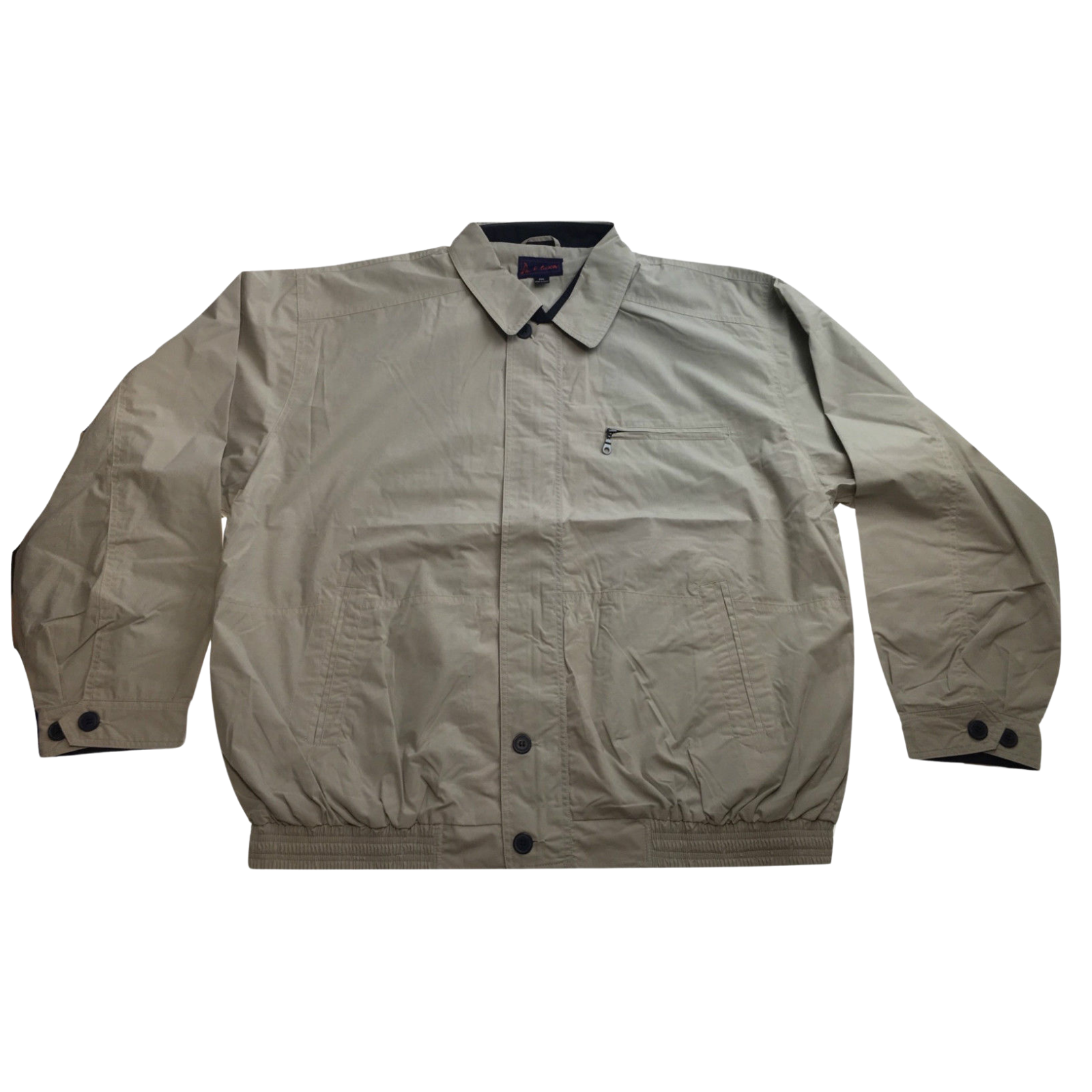 V563-MNSPLUSCOAT-OYSTER-5XL-202503051645-00 Mens Plus Size Jacket Big & Tall Blazer Zip Up Coat Bomber Military Style - Oyster - 5XL - Image 1