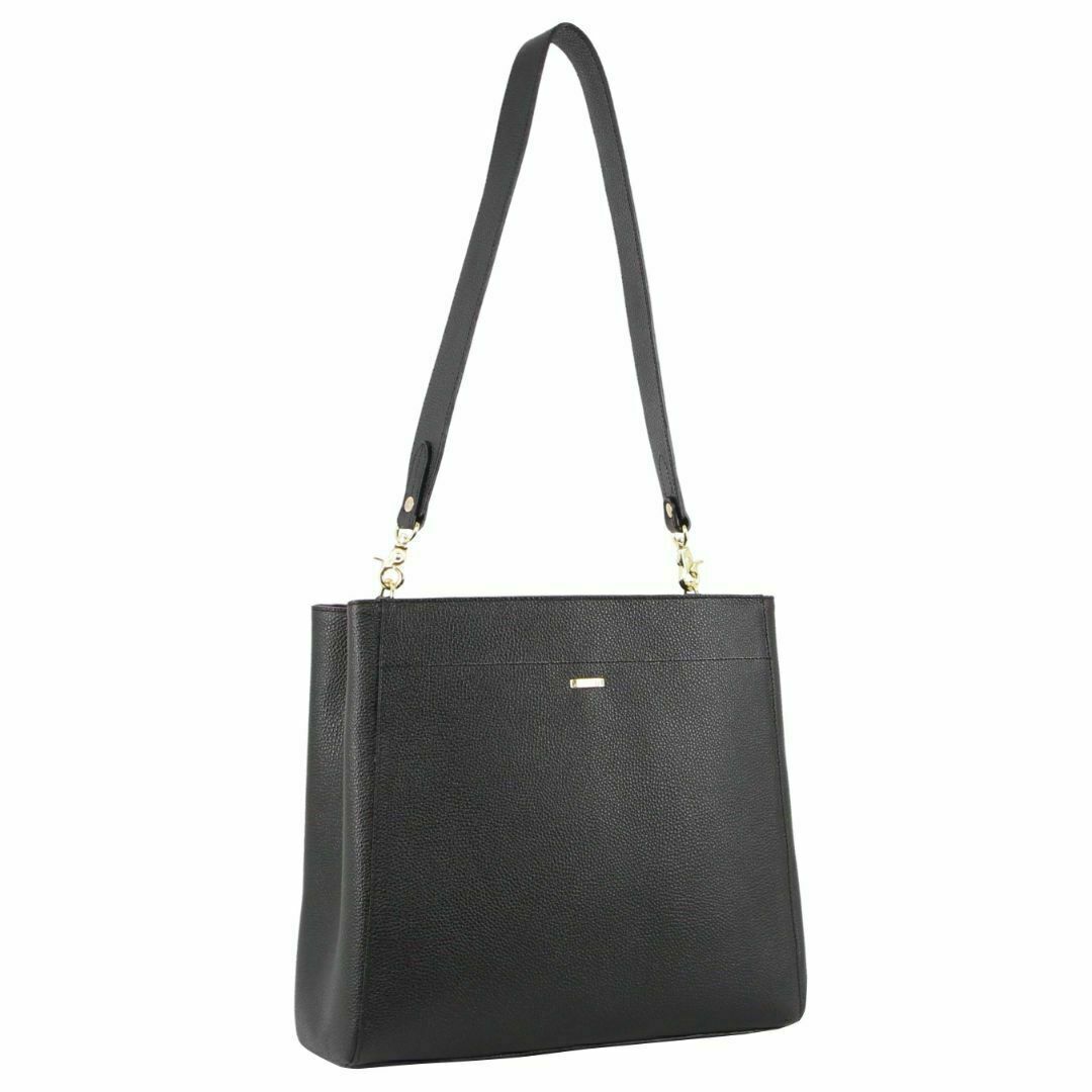 V563-MO-3160-BLK-173291-00 Morrissey Womens Italian Structured Leather Cross Body Bag Handbag Ladies - Black - Image 1