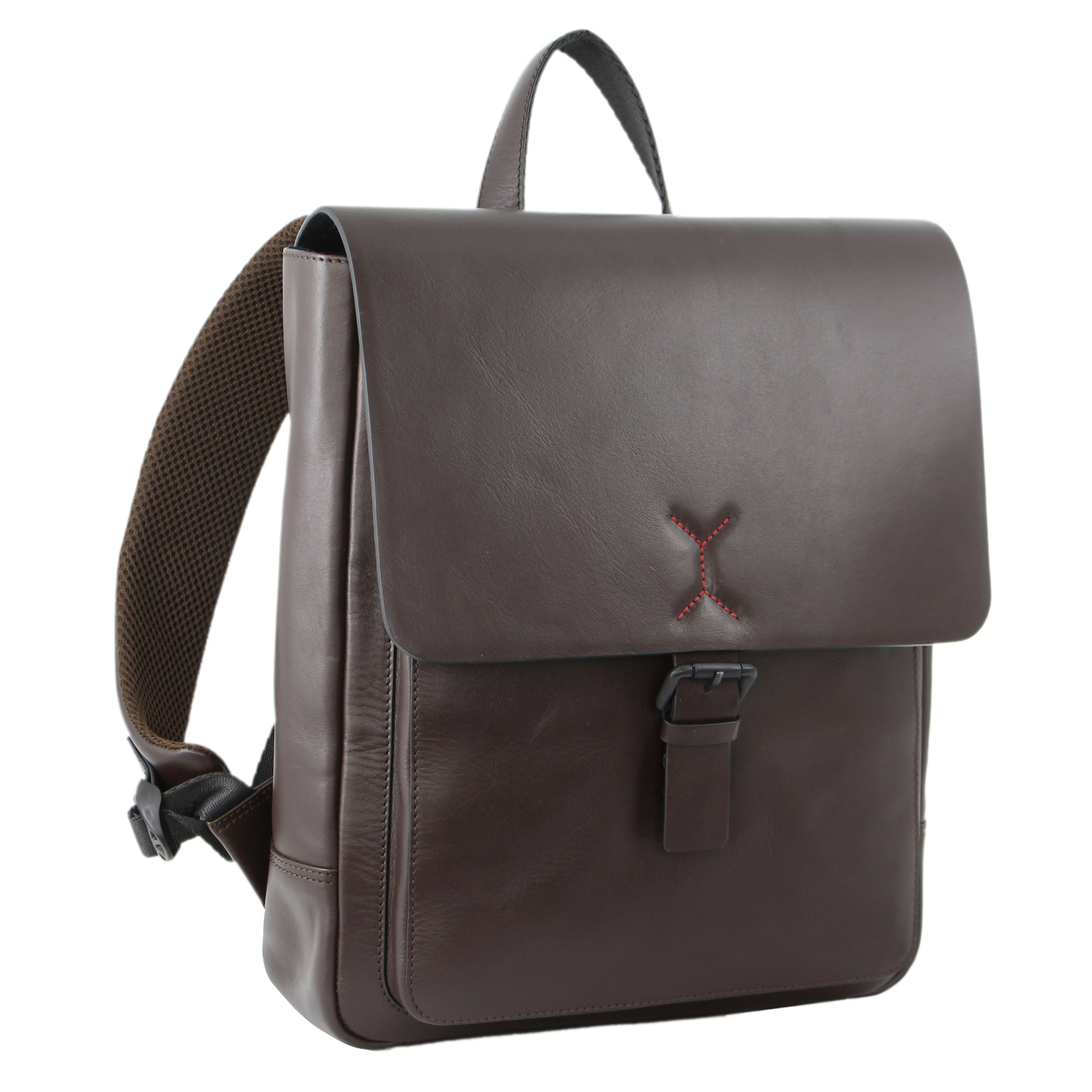 V563-PC3386-BROWN-173943-00 Pierre Cardin Premium Leather Backpack Travel Bag Satchel - Brown - Image 1