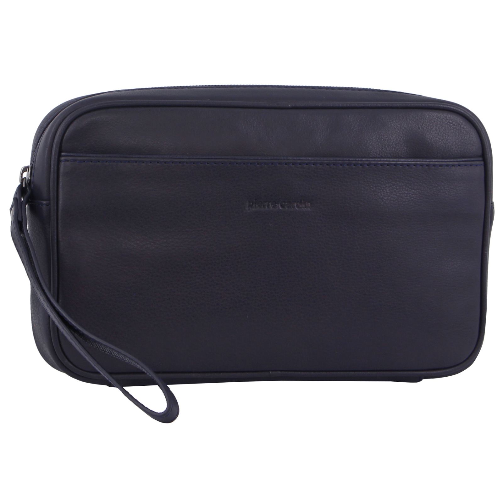 V563-PC3505-NAVY-173966-00 Pierre Cardin Mens Leather Organizer Bag Toiletry Case - Navy - Image 1